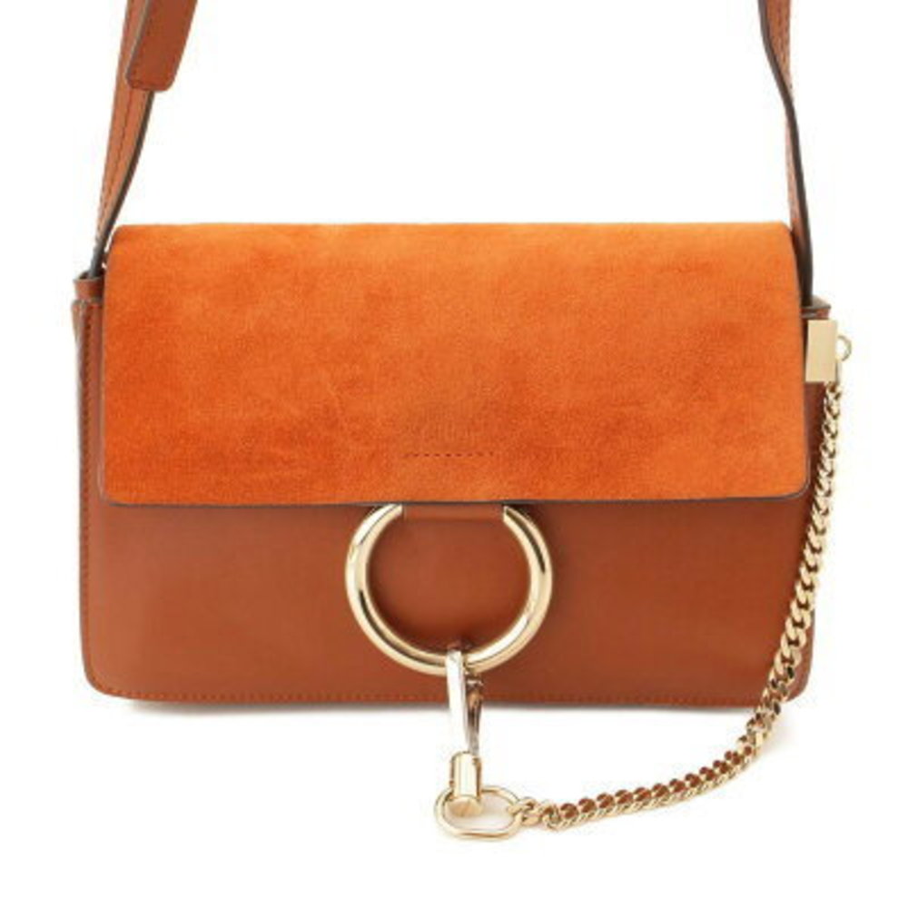 Chloe FAYE Small Suede Shoulder Bag Brown